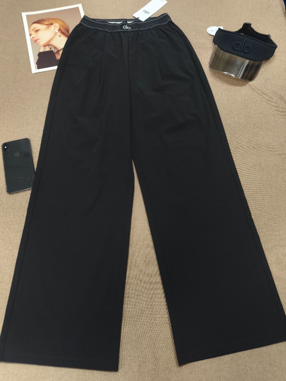 Alo Yoga Loose Suit Up Trouser Black - Perfect Work To Weekend Style (Regular)🌹 - Picture 2 of 8
